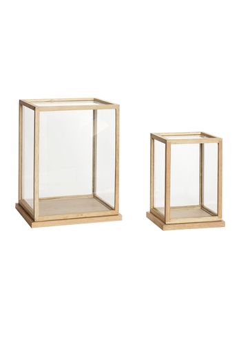 Hübsch - Laatikot - Glass Display Box - High - Oak