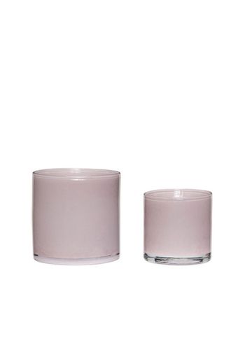 Hübsch - Soporte de luz - Akin Candleholders Pink (set of 2) - Light Pink