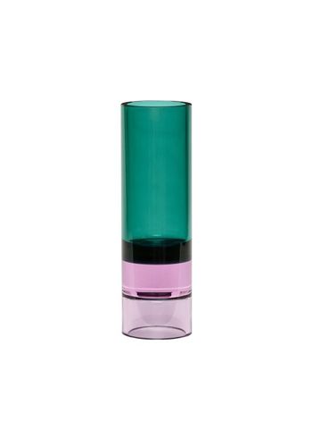 Hübsch - Kerzenständer - Astro Tealight Holder - Green/Pink