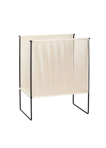 Hübsch - Tidningshållare - String Magazine Holder - Svart / Off White