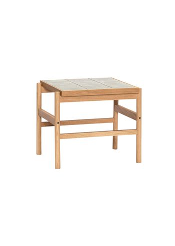 Hübsch - Side table - Tile Side Table - Mint / Natural