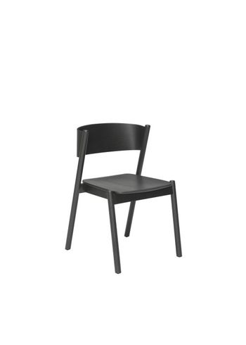 Hübsch - Krzesło do jadalni - Oblique Dining Chair - Black