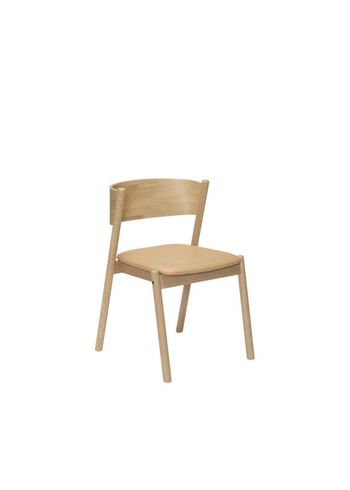 Hübsch - Krzesło do jadalni - Oblique Dining Chair - Seat Natural