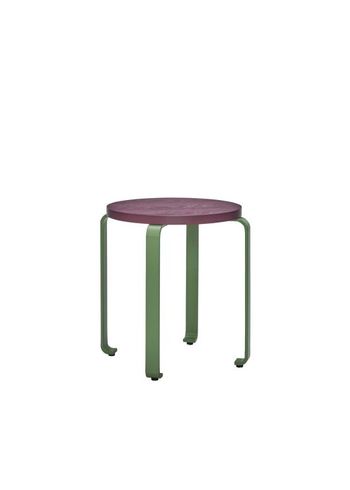 Hübsch - Chair - Smile Stool - Burgundy/Green