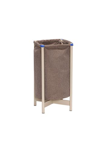 Hübsch - Tvättkorg - Pod Laundry Bag - Blå / Brun / Sand