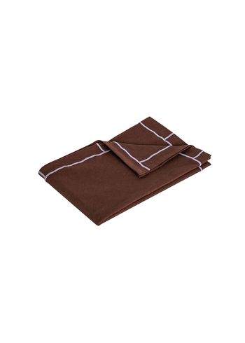 Hübsch - Tea Towel - Easypeasy Tea Towel - Brown/Purple