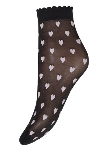 Hype The Detail - Strømper - Socks Hearts - Black / Pink