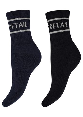 Hype The Detail - Medias - Tennis Socks 2-pack - Black/ Blue
