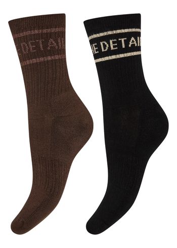 Hype The Detail - Socks - Tennis Socks 2-pack - Black/ Brown
