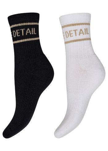 Hype The Detail - Meias - Tennis Socks 2-pack - Black/ White