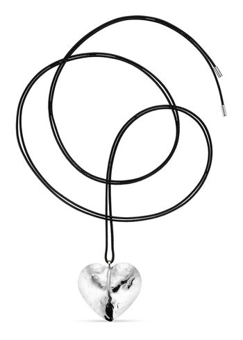 Jane Kønig - Halsband - Big Bruised Heart String - Silver