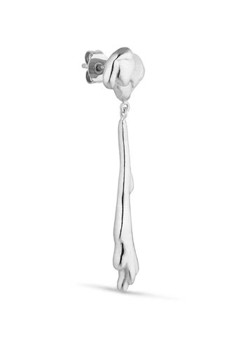 Jane Kønig - Earring - Drippy Earring with drop pendant - Silver