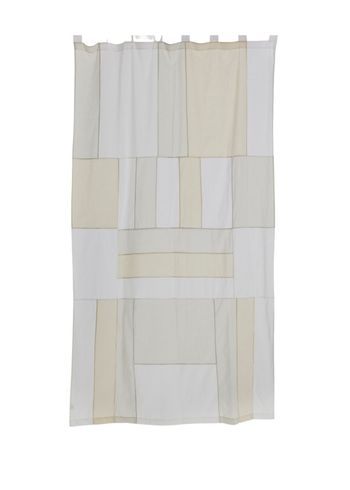 Jou Quilts - Gardin - Jou Pojagi Gardin - White with straps - Creme, hvid og gul