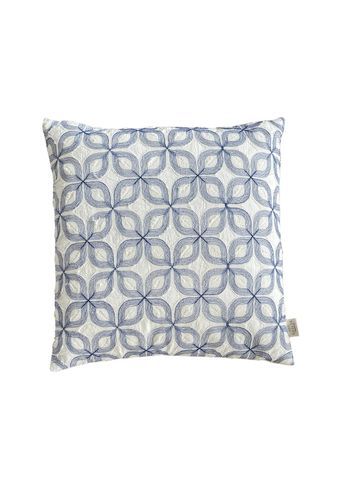 Jou Quilts - Kussen - Cushion blue embroidery - Blue