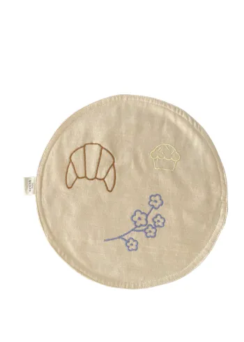 Jou Quilts - Guardanapos de pano - Jou Embroidery basket napkin - Natur