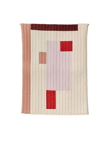 Jou Quilts - Wall blanket - Jou Rathi wall hanging - Rød/ creme