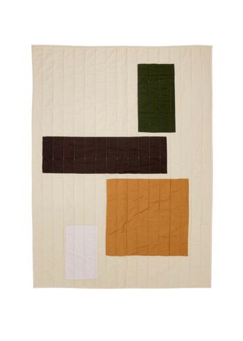 Jou Quilts - Vægtæppe - Jou Shilpa Vægtæppe - Jou Shilpa wallhanging quilt 90 x 120 cm / rose - Creme, orange, rosa, grøn, brun