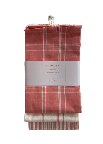 Jou Quilts - Tea Towel - Jou tea towel - 3 pcs - Koral