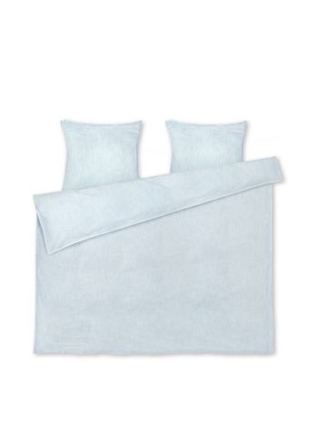 JUNA - Bed Sheet - Monochrome Lines - Light blue/white