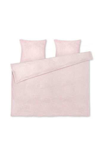JUNA - Bed Sheet - Monochrome Lines - Pink/white