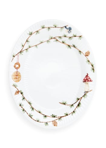 Kähler - Fad - Hammershøi Christmas Ovalt Bordfad - White Decoration - Small