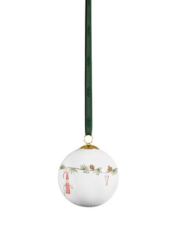 Kähler - Bola de Navidad - Hammershøi Christmas Ball - White w. Deco (2024)