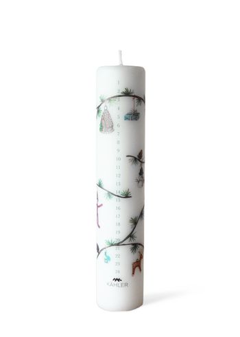 Kähler - Świeca kalendarzowa - Hammershøi Christmas Candle 2024 - White w. deco