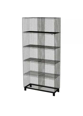 Kalager Design - Kirjahylly - Grid Cabinet with legs - Black