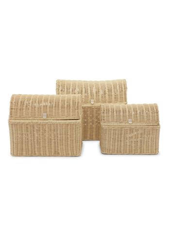 KAS Kopenhagen - Caja infantil - Raffia storage basket set - Sand