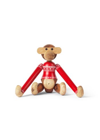 Kay Bojesen Denmark - Figure - Monkey Christmas Jumper 2024 - Small - Teak/ Lima