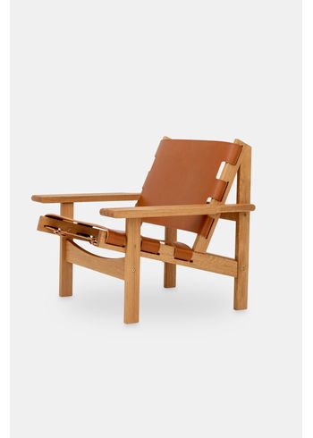 Klassik Studio - Armchair - Huntingchair Model 168 by Kurt Østervig - Soaped oak/cognac leather