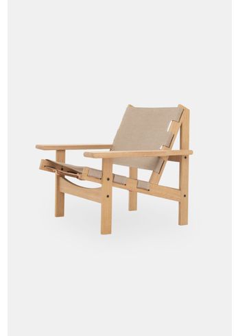 Klassik Studio - Lænestol - Jagtstolen Model 168 af Kurt Østervig - Sæbebehandlet eg/kanvas