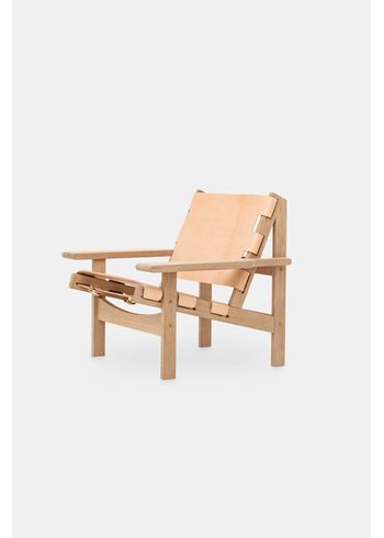 Klassik Studio - Lænestol - Jagtstolen Model 168 af Kurt Østervig - Sæbebehandlet eg/natur læder