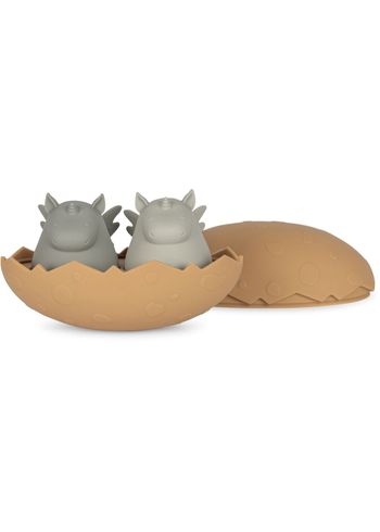 Konges Sløjd - Jouets de bain - Silicone Bath Toy Dino Egg - Almond Mix