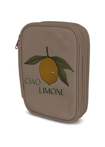 Konges Sløjd - Children's pencil case - CLOVER MAXI PENCIL CASE - LEMON