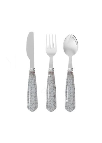 Konges Sløjd - Children's cutlery - Glitter Cutlery - SPARKLING BLUE