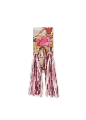 Konges Sløjd - Kinderfiets - Bicycle Streamers And Beads - Pink Glitter