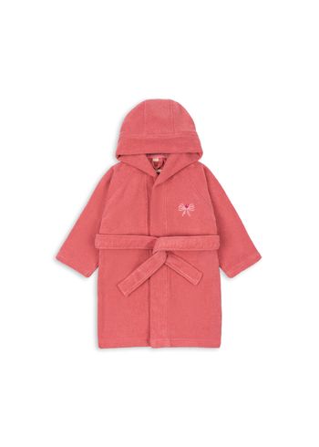 Konges Sløjd - Kinderhanddoek - Terry Bathrobe Embroidery Gots - Flamingo Plume