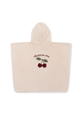 Konges Sløjd - Children's towel - Terry Poncho Embroidery - CHERRY
