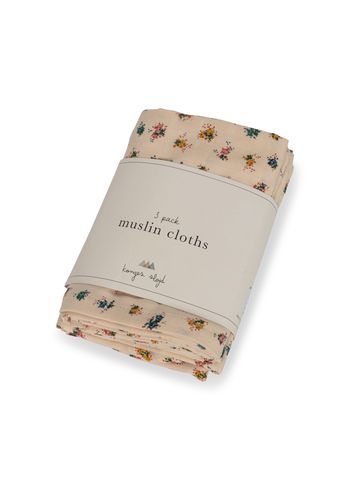 Konges Sløjd - Children's cloth - 3 Pack Muslin Cloth Gots - BLOOMIE BLUSH
