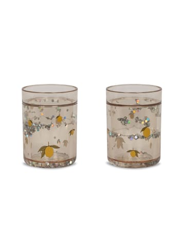 Konges Sløjd - Children's cup - 2 Pack Glitter Cups - Lemon