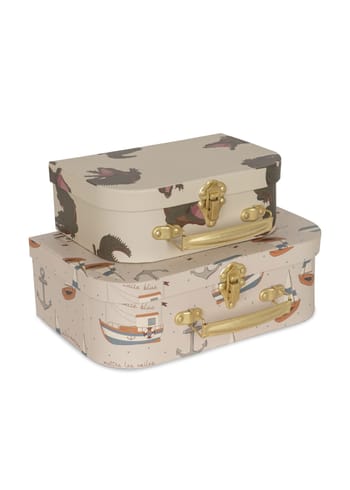 Konges Sløjd - Child storage box - 2 PACK SUITCASE - CROCODILE