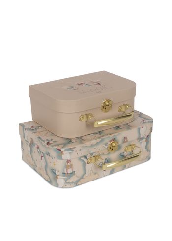 Konges Sløjd - Børneopbevaringsboks - 2 Pack Suitcase - LET IT SNOW