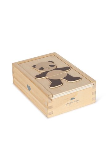 Konges Sløjd - Spelletjes voor kinderen - Wooden Teddy Dress-Up Puzzle - ANIMALS