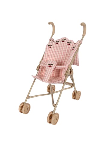 Konges Sløjd - Poppen accessoires - Doll Stroller - POWDER PINK CHECK