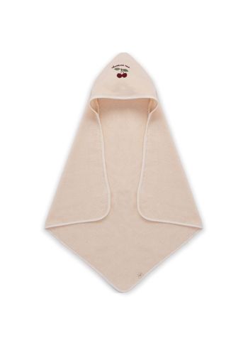 Konges Sløjd - Hooded Towel - Terry Towel Embroidery - Cherry