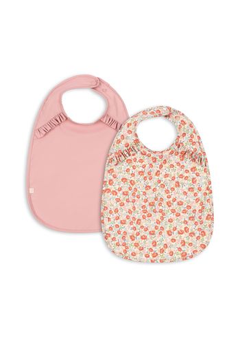 Konges Sløjd - Bib - 2 Pack Dinner Bib With Frill - KALUKA / BRIDAL ROSE