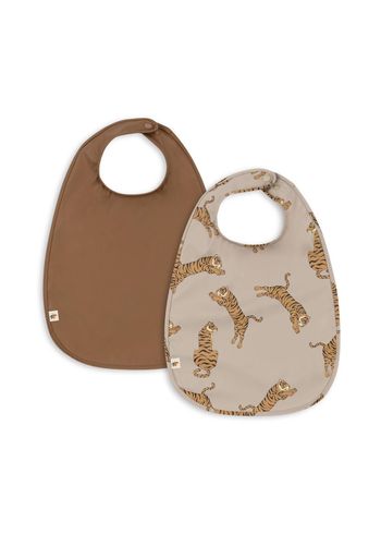 Konges Sløjd - Bavette - 2 PACK DINNER BIB - TIGER/ TOASTED COCONUT