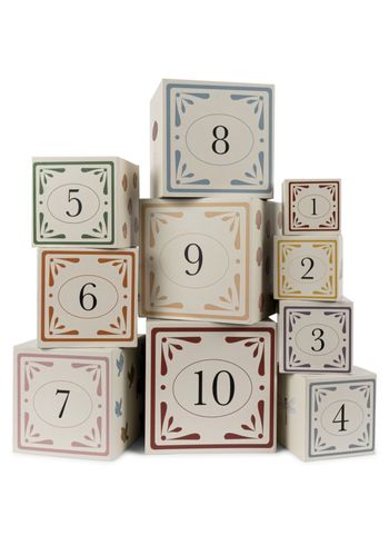 Konges Sløjd - Blocks - Numbers Stacking Boxes - Multi