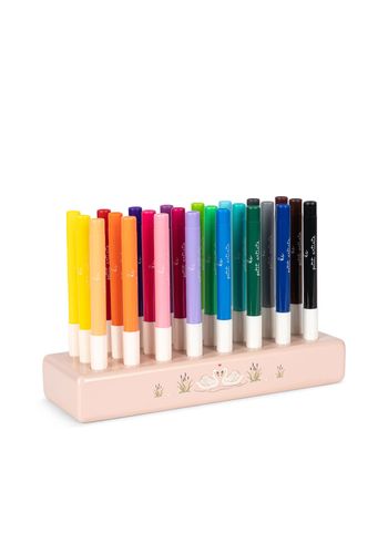 Konges Sløjd - Speelgoed - Markers In Wooden Block - 24 pcs - MIZUMI BIG